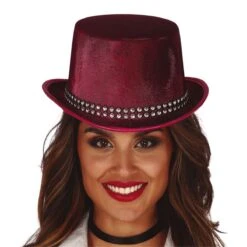 Sparkly Hoge Hoed Fuchsia