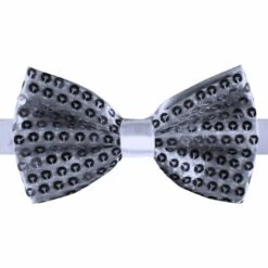 Pailletten Strikje Zilver