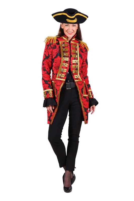 Jas Dame Nelson Brocaat Rood-zwart - Afbeelding 4