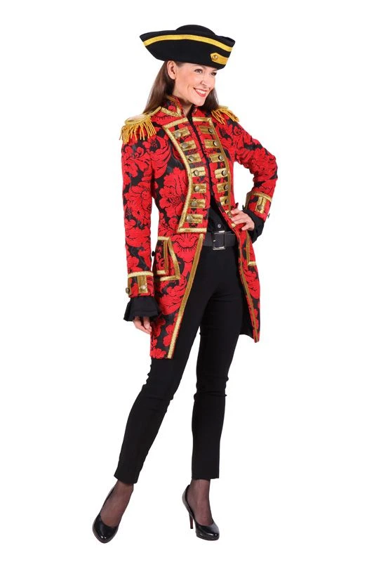 Jas Dame Nelson Brocaat Rood-zwart - Afbeelding 3