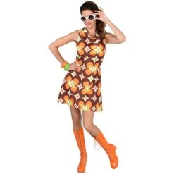 Sixties Jurkje Oranje/Bruin