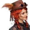 Steampunk Hoed Met Bril Bruin