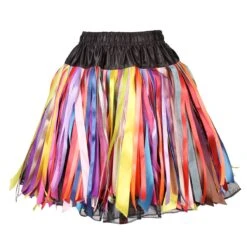 Petticoat Satin Zwart-Multicolor