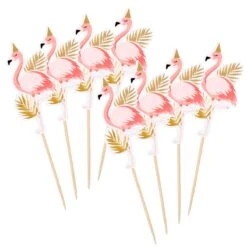 Cocktailprikkers Flamingo (12 Stuks)