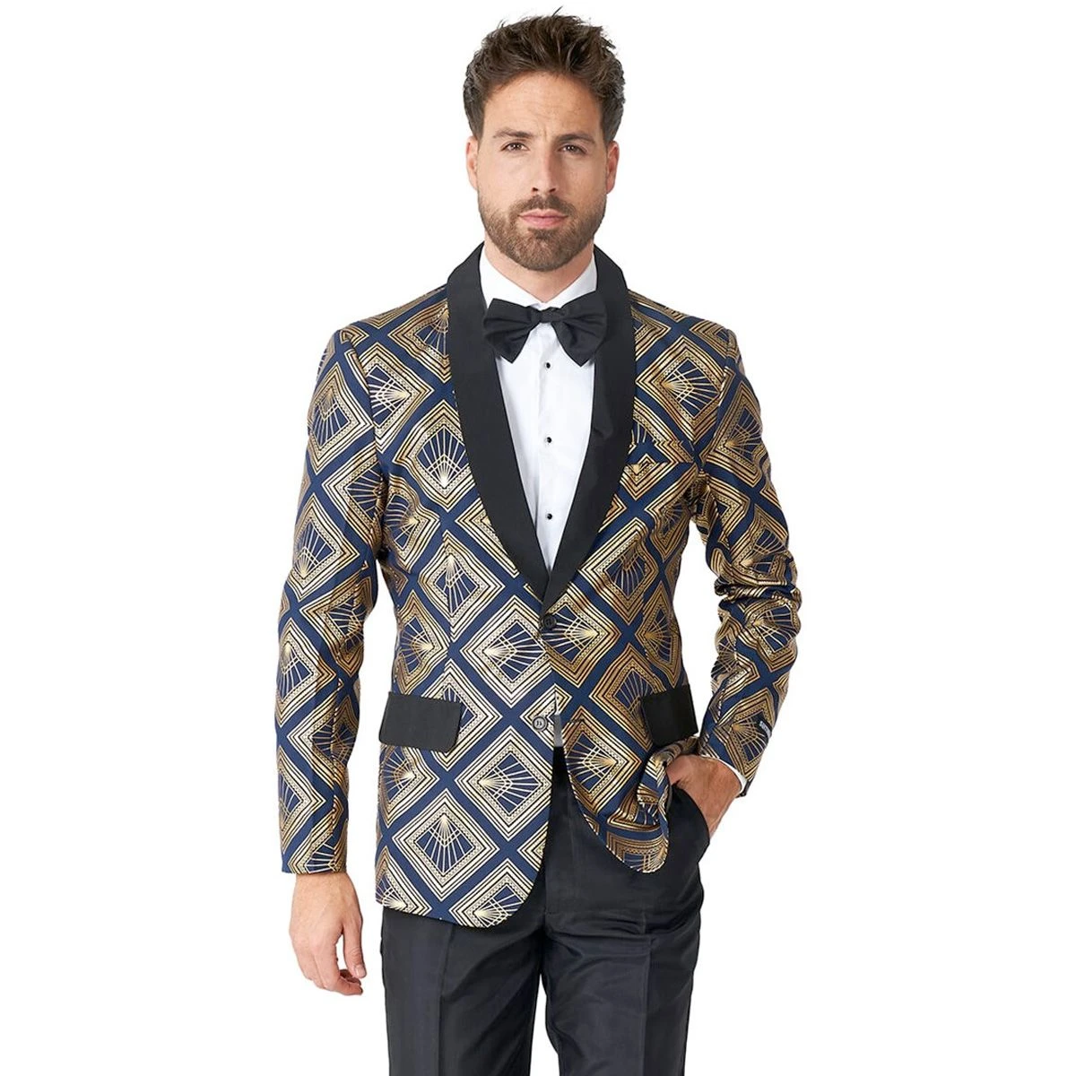 Herenkostuum Suitmeister Art Deco Deep Navy - Afbeelding 2