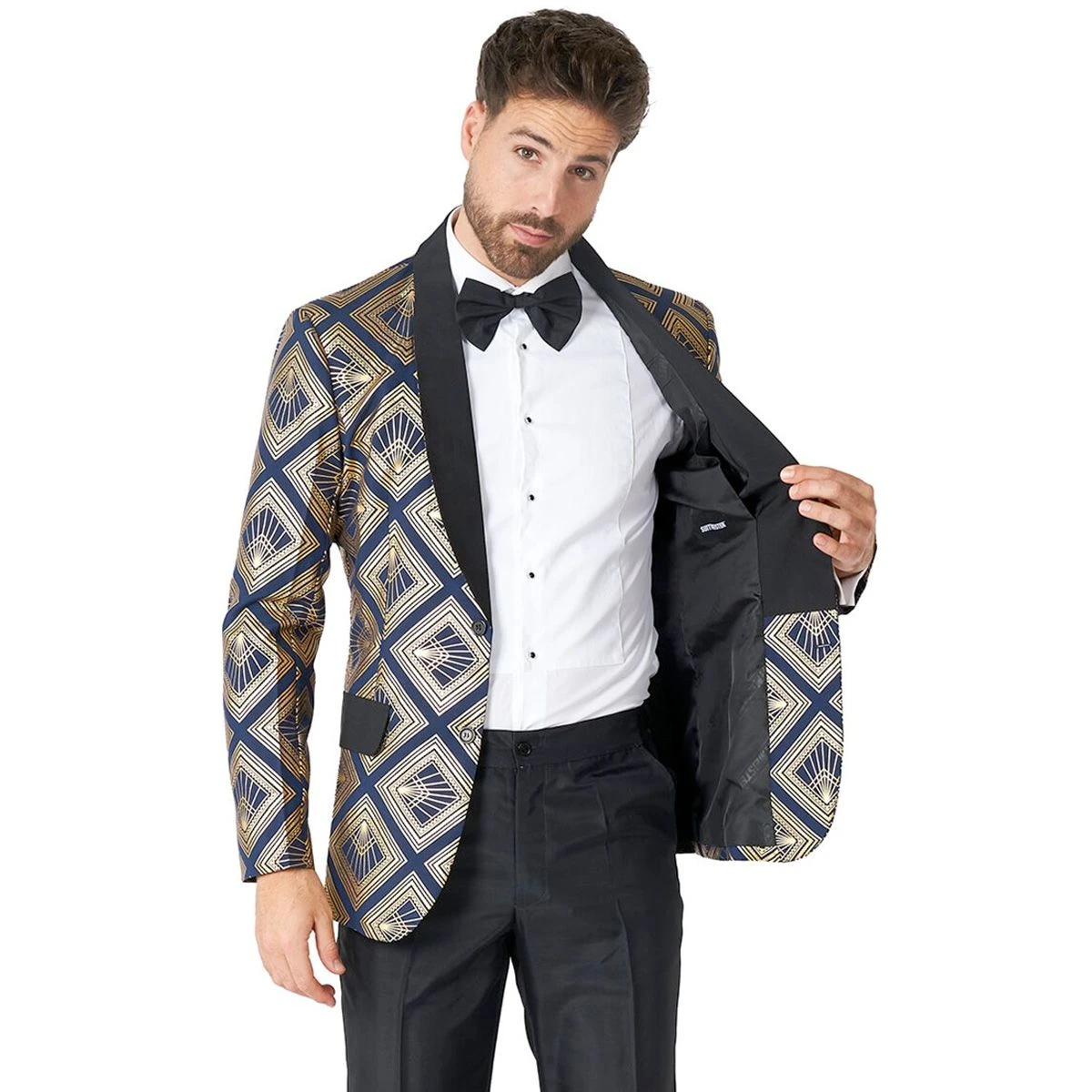 Herenkostuum Suitmeister Art Deco Deep Navy - Afbeelding 4