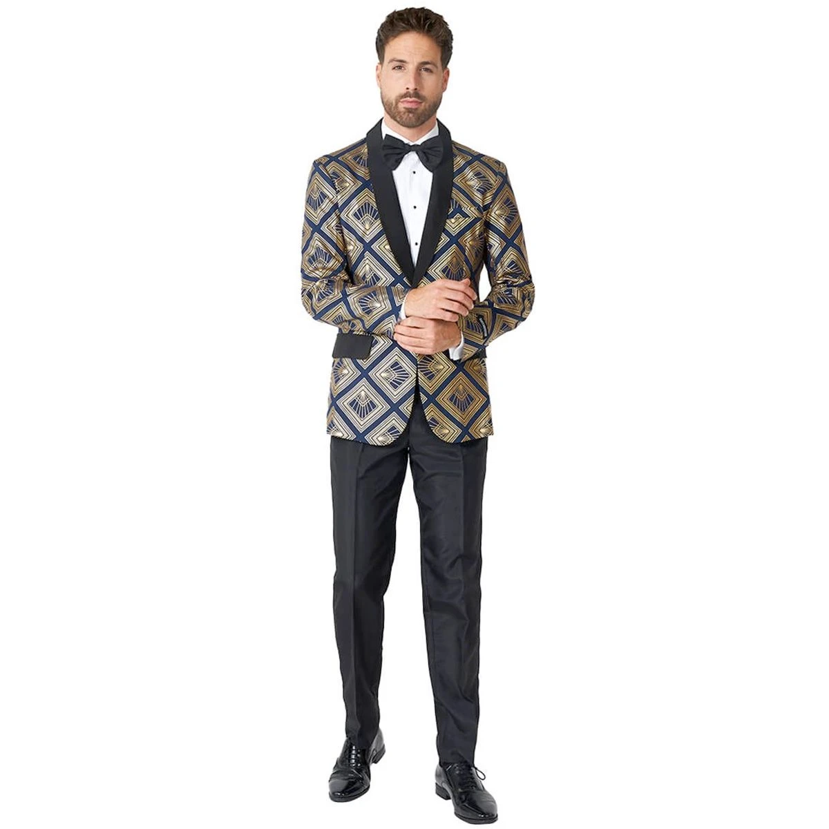 Herenkostuum Suitmeister Art Deco Deep Navy