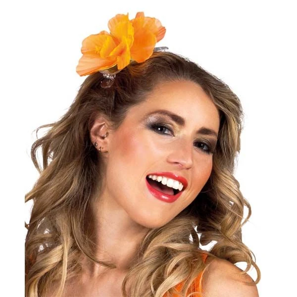 Haarclip Oranje Bloem Koningsdag - Afbeelding 2