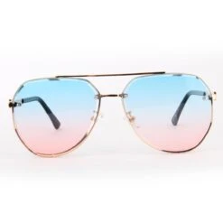 Luxe Zonnebril Blauw/Roze