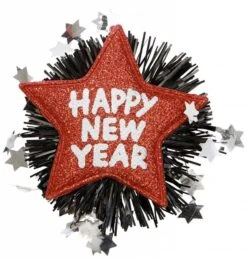 Broche Happy Newyear Rood