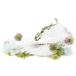 Hoofdband Bloemen Luxe Lila Met Sluier