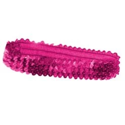 Pailletten Haarband Elastisch Fuchsia
