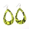 Neon Oorbellen Print Geel