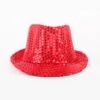 Paillettenhoedje Rood