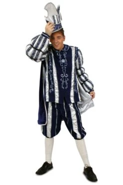 Prins Carnaval Kostuum Deluxe Blauw/wit