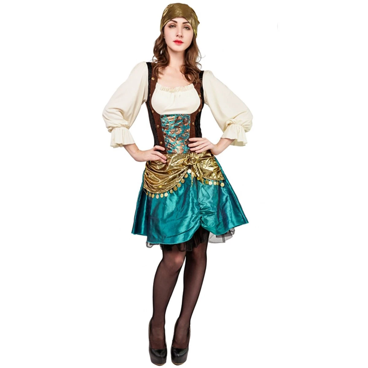 Gipsy Jurk Met Hoofdband (tweedelig)