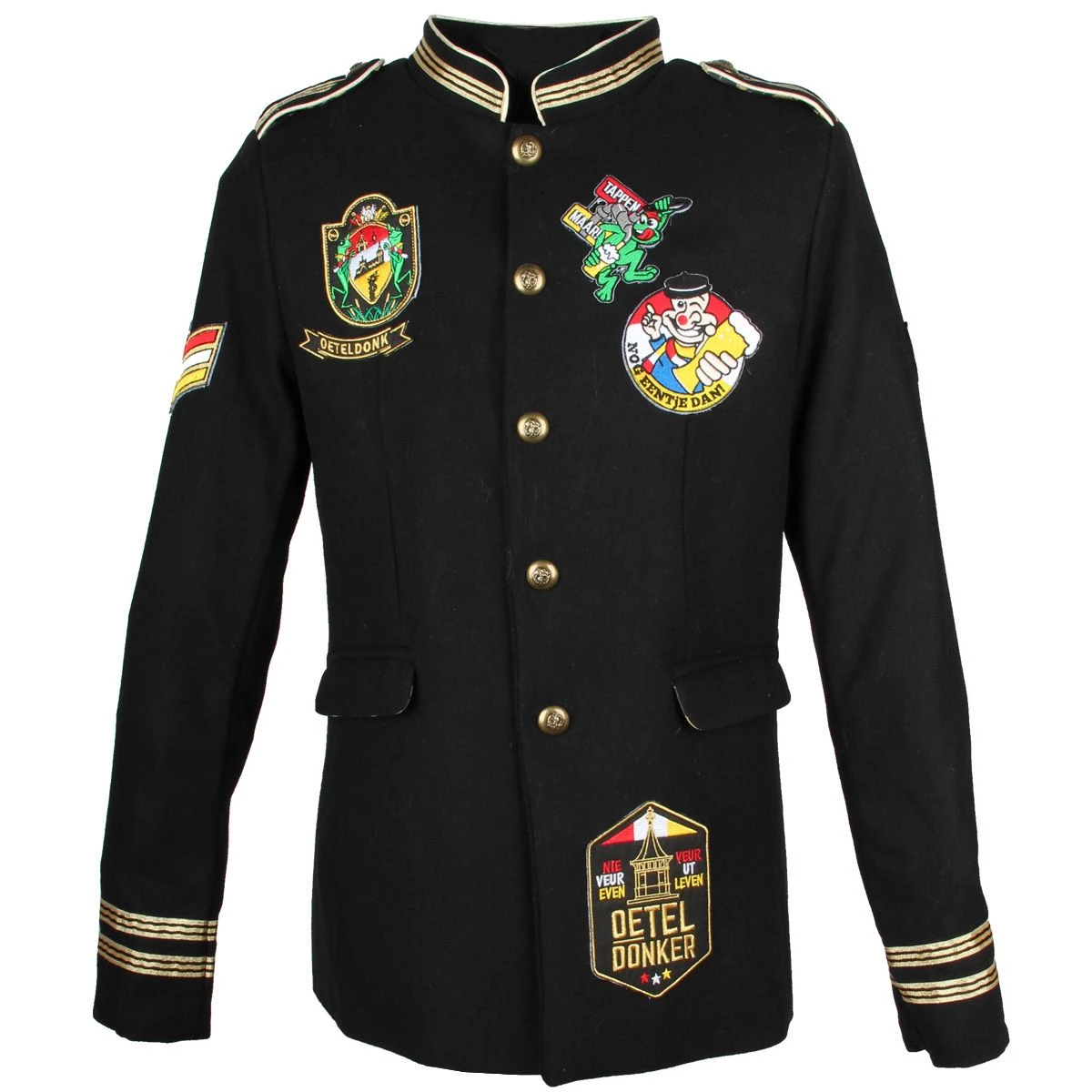 Oeteldonk Uniform Herenjas Zwart Gepimpt