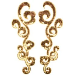 Pailletten Krullen Goud (2 Stuks)