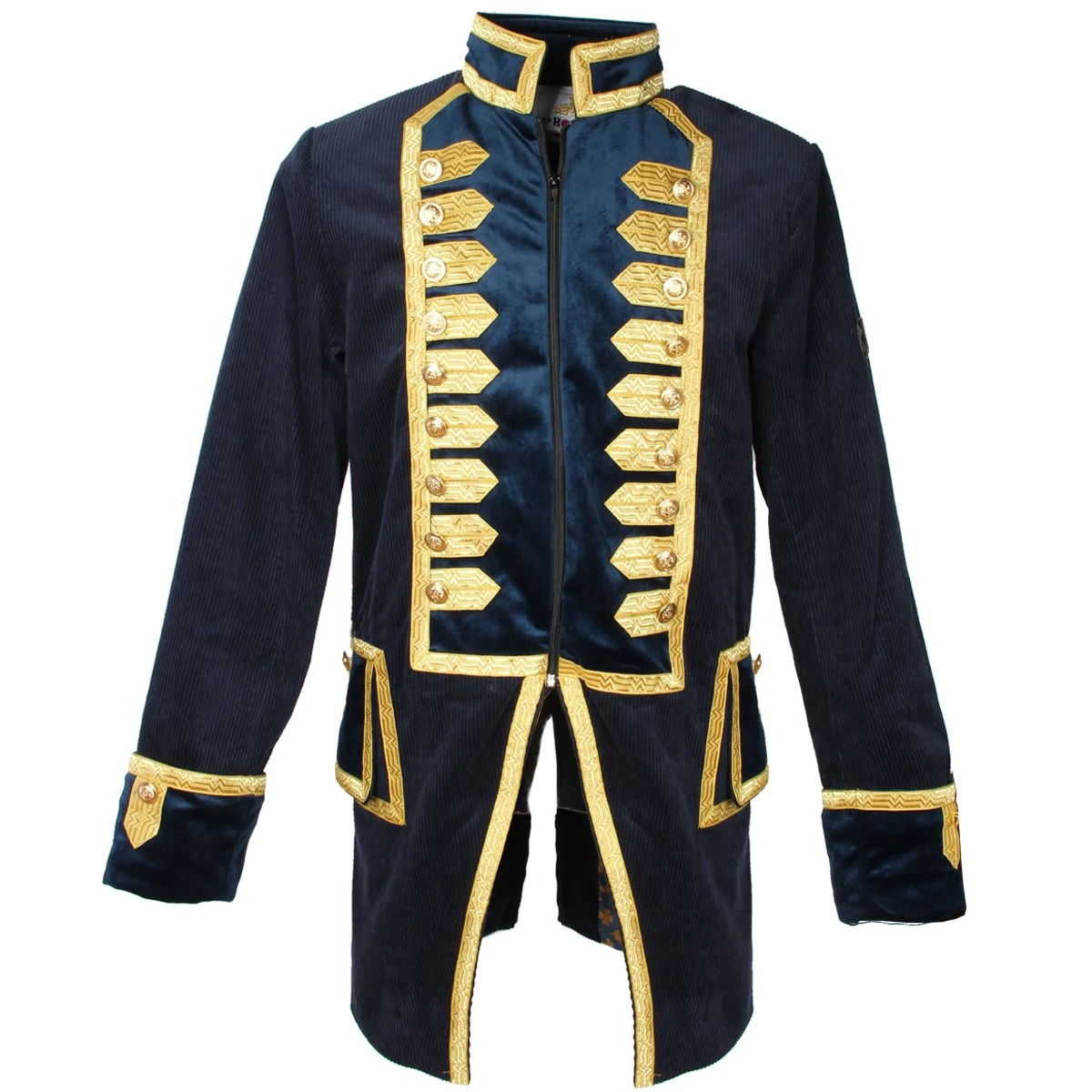 Oeteldonk Herenjas Ribfluweel Donkerblauw