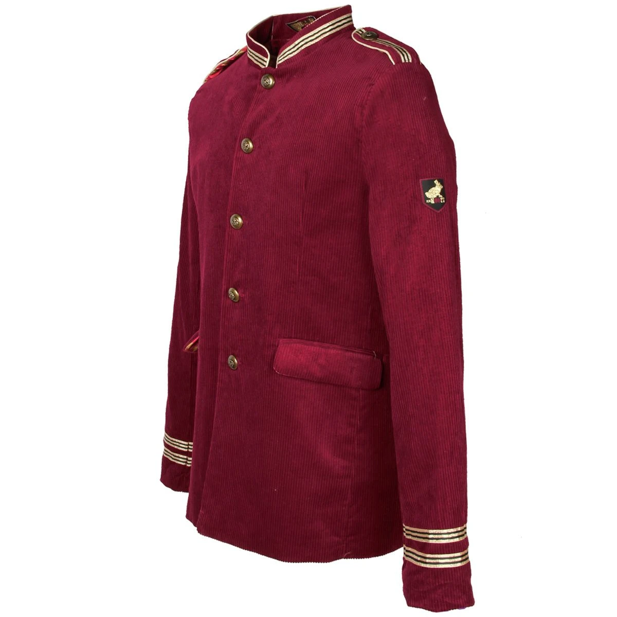 Oeteldonk Uniform Herenjas Ribfluweel Bordeauxrood - Afbeelding 2