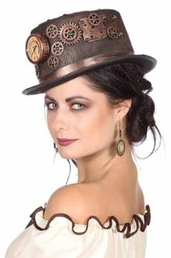Steampunk Hoed Brons