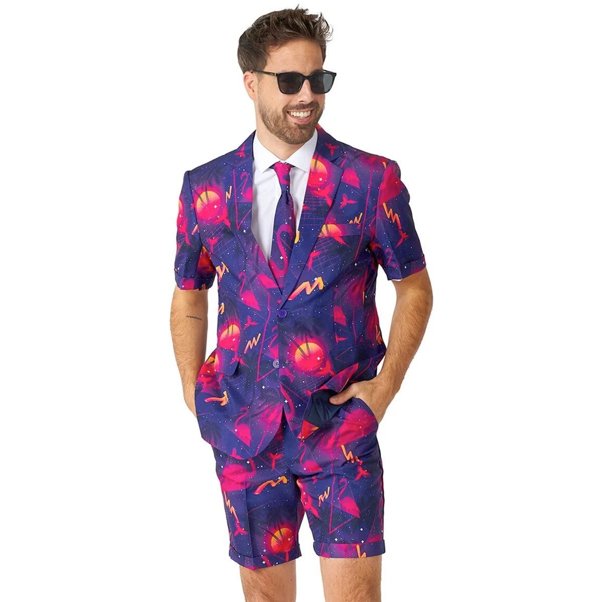 Herenkostuum Suitmeister Summer Retro Navy - Afbeelding 3