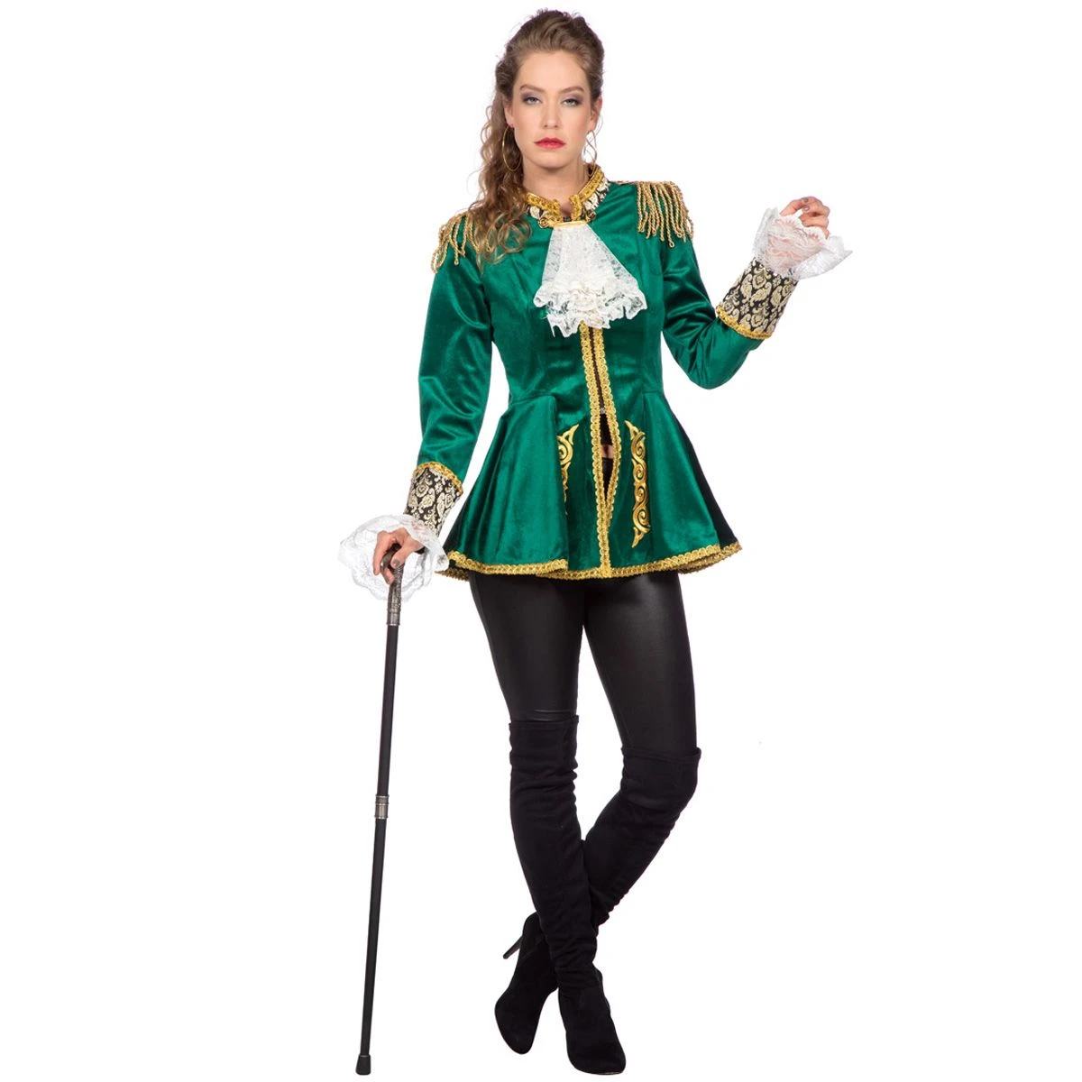 Luxe Jas Markiezin Fluweel Groen - Afbeelding 2