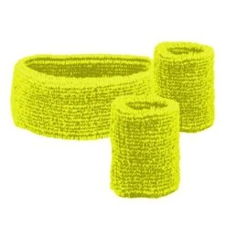 Zweetbandjes Set Neon-Geel